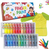 DagouColor Finger Paint Set, 24 Colors*36ml, Art Painting Kits for Kids Beginner Artists