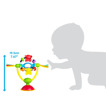 Playgro Baby High Chair Spinning Toy With Rattle And Suction Cup - Fun Developmental Toys For 6+ Months - Teething Relief And Se