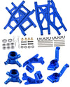 Rcarmumb Alloy Front Rear Suspension Arm & Steering Blocks Caster Blocks C-Hubs Stub Axle Carriers Upgrades Part for 1/10 Slash