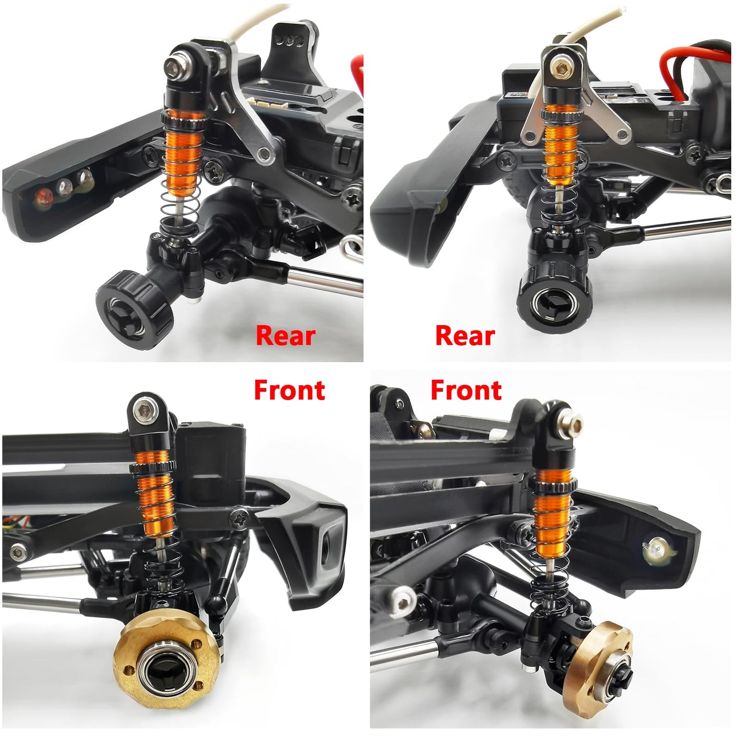 QUPA AM STORE Aluminum Alloy RC Short Shocks Absorber Dampers 35mm 4PCS for Kyosho Mini Z 4x4 1/18 Scale Jimny 1/24 Scale Wrangl