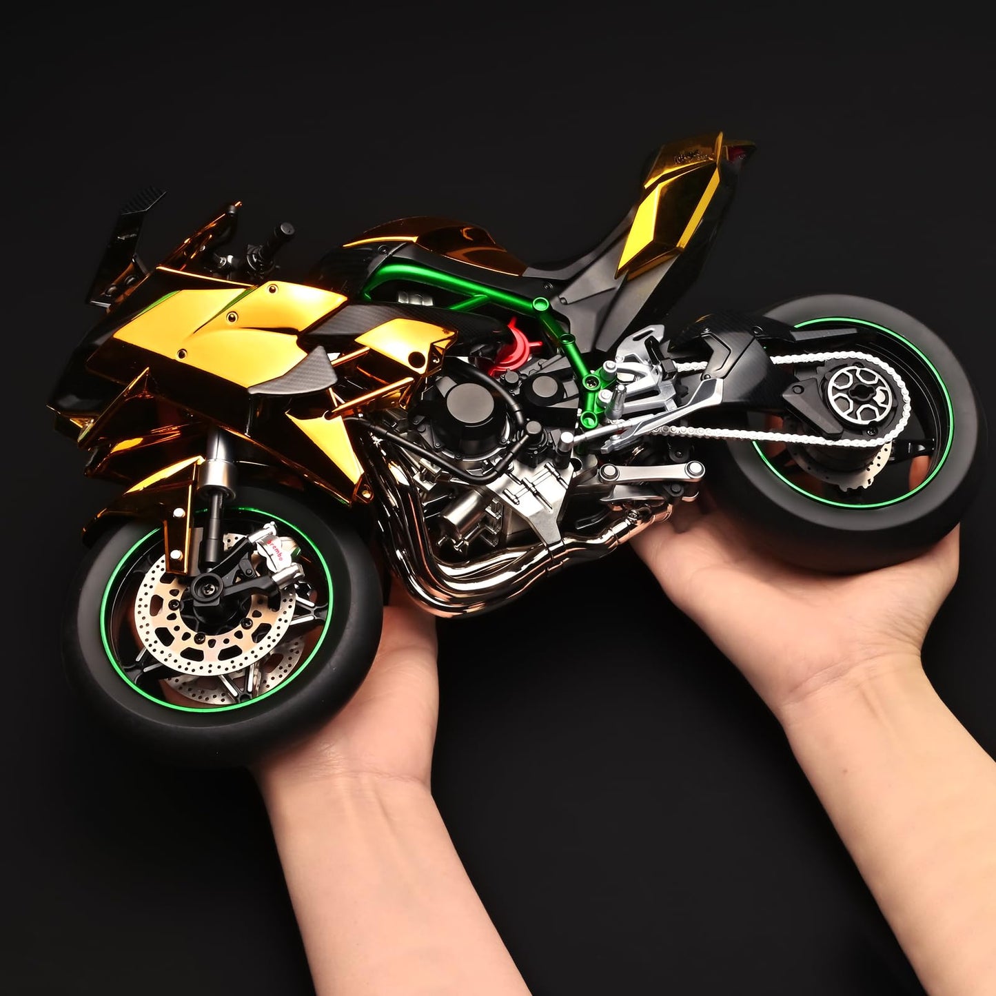 Rzape Die Cast Motorcycle 1:6 Scale For Kawasaki H2R Motorcycle Alloy Racing Motorcycles Model Power Kawasaki Ninja H2R Toy Moto
