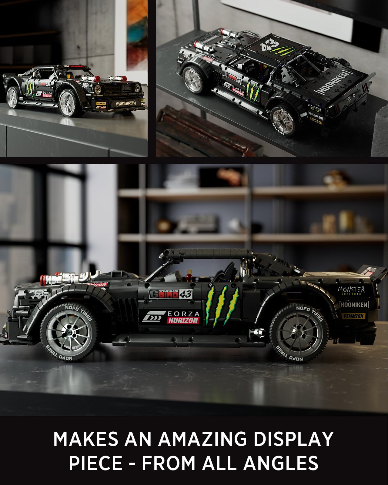 Nifeliz Hooniken Model Car Set, Colletible Building Toy For Adults, For Car Lovers And Muscle Car Fans (3141 Pieces