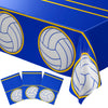 Blue Orchards Volleyball Table Cover (Pack of 3) - 108x54 Volleyball Decorations, Sports Themed Birthday Party Supplies, Volleyb