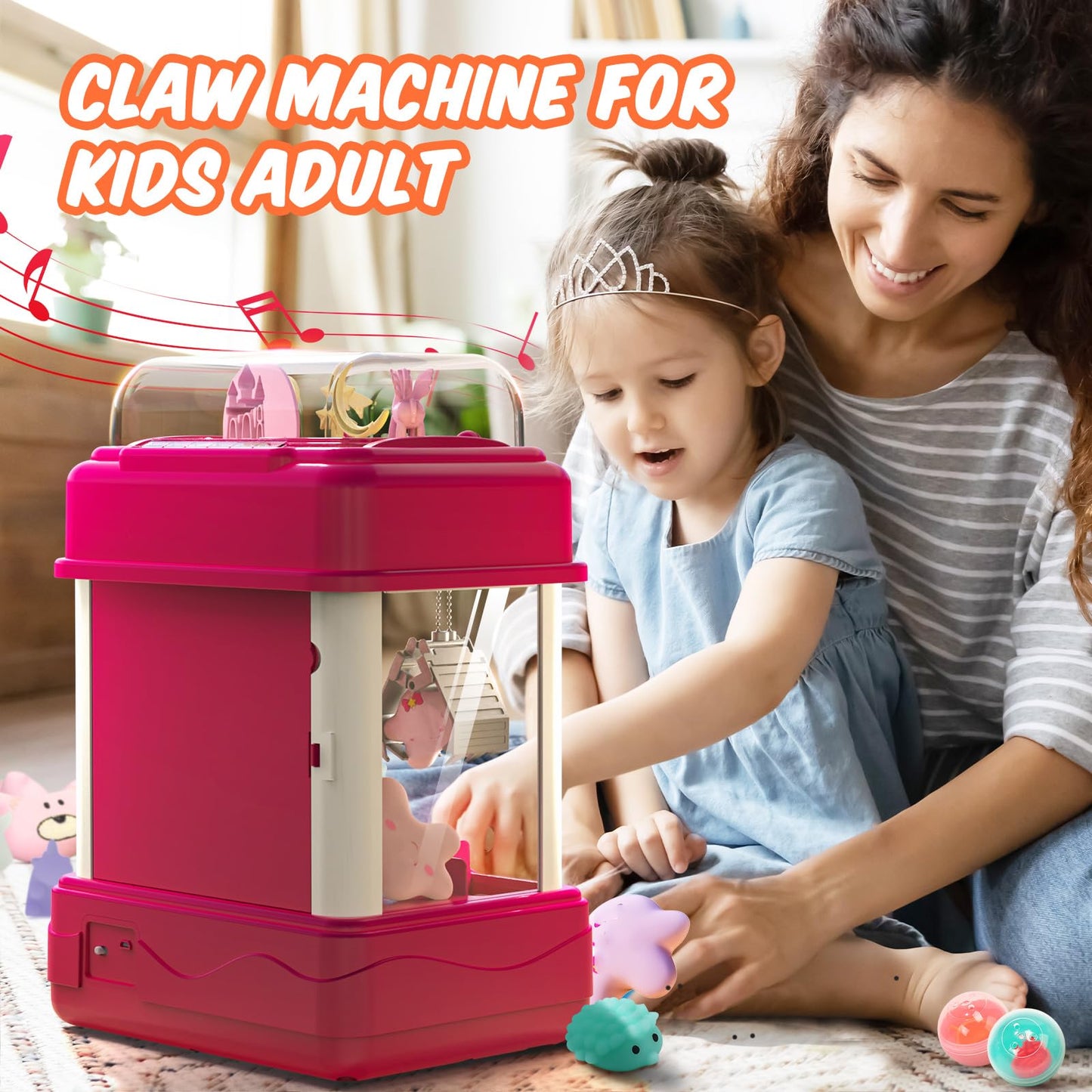 Skirfy Claw Machines For Kids Adults With Sound Light, Vending Machine Candy Grabber Prize Dispenser Toys, Unicorns Claw Machine