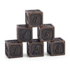 DNDND Ancient Copper D6 Metal Dice Set, Metal Dice 6 Sided Set of 6 Solid Metallic Dice with Free Black Velvet Bag for D&D Pathf