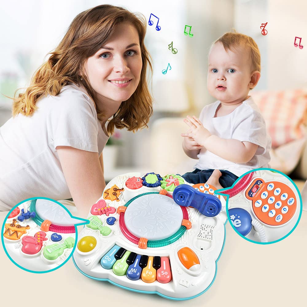 Dahuniu Baby Toy- Engaging Baby Activity Center For 6 12 18 Months Old- Safe, Sturdy, And Fun (11.8 X 11.8 X 12.2 Inches)