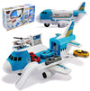 Tuko Transport Cargo Airplane Car Toy Play Set For 3+ Years Old Boys And Girls(Blue)