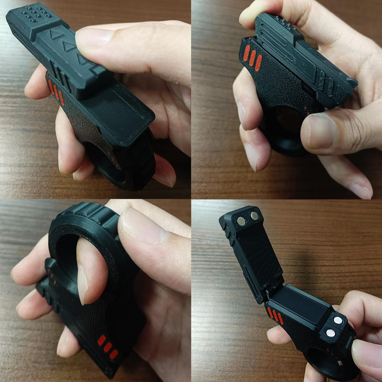 Ography Fidget Slider 3D Printed Fidget Toy Gadget Novelty Toy Toys Stress Relief Relax EDC Gyro Finger Toy Ring Fingertip Textu