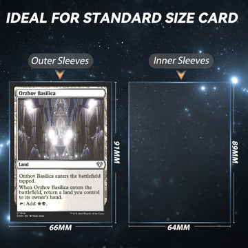 Vkshop 600Pcs Soft Clear Card Protectors Sleeves, Standard Trading Cards Fit For Penny Card Sleeves,Football,Magic, Baseball,Mtg