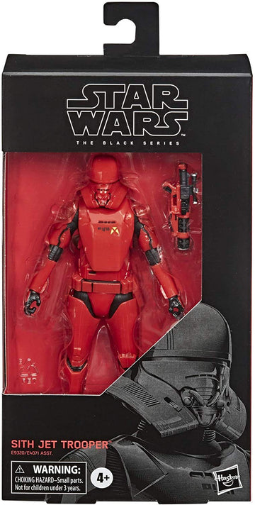 STAR WARS The Black Series Sith Jet Trooper Toy 6-inch Scale The Rise of Skywalker Collectible Action Figure Kids Ages 4 and Up Red