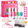 Kids Nail Polish Kit for Girls Gifts- Nails Makeup Toy Set for Kids Christmas Birthday Thanksgiving Gift for 7 8 9 10 11 12 Year