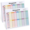 Halloscume 2 Pack 120 Sheets Mexican Train Score Pads Colorful Chicken Foot Dominoes Game Scorepad mature-themed Mexican Train Score Sheet Scoreboard Paper Record Clearly for Family Christmas (6.7 x 5 Inches)