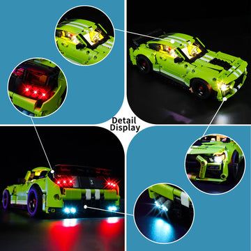 Bricksoul Led Light Kit For Lego Mustang Shelby Gt500, Compatible With Lego Technic Ford Mustang Shelby Gt500 42138 Building Set