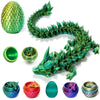 3D Printed Dragon Eggs with Dragon Inside - Fun Fidget Figurine Toys Easter Basket Stuffers Surprise Mystery Crystal Printing Dragon Egg mature-themed Home Office Desk Decor Toy Gifts (Laser Yellow&Green)