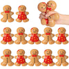 Meooeck 12 Pcs Christmas Stress Relief Toy Gingerbread Man Xmas Stress Balls for mature-themed Christmas Party Favors Gingerbread Toys for Xmas Party Classroom Goodie Bag Fillers Stocking Stuffer Gifts