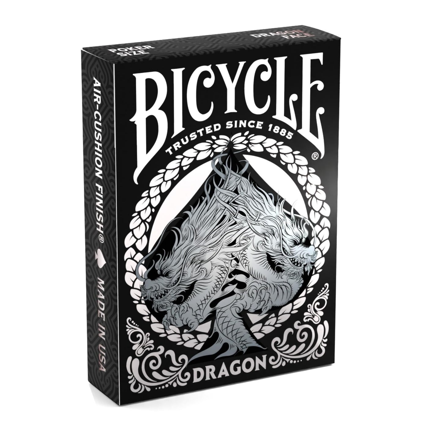 Bicycle Black Dragon Silver Foil Premium Playing Cards, 1 Deck