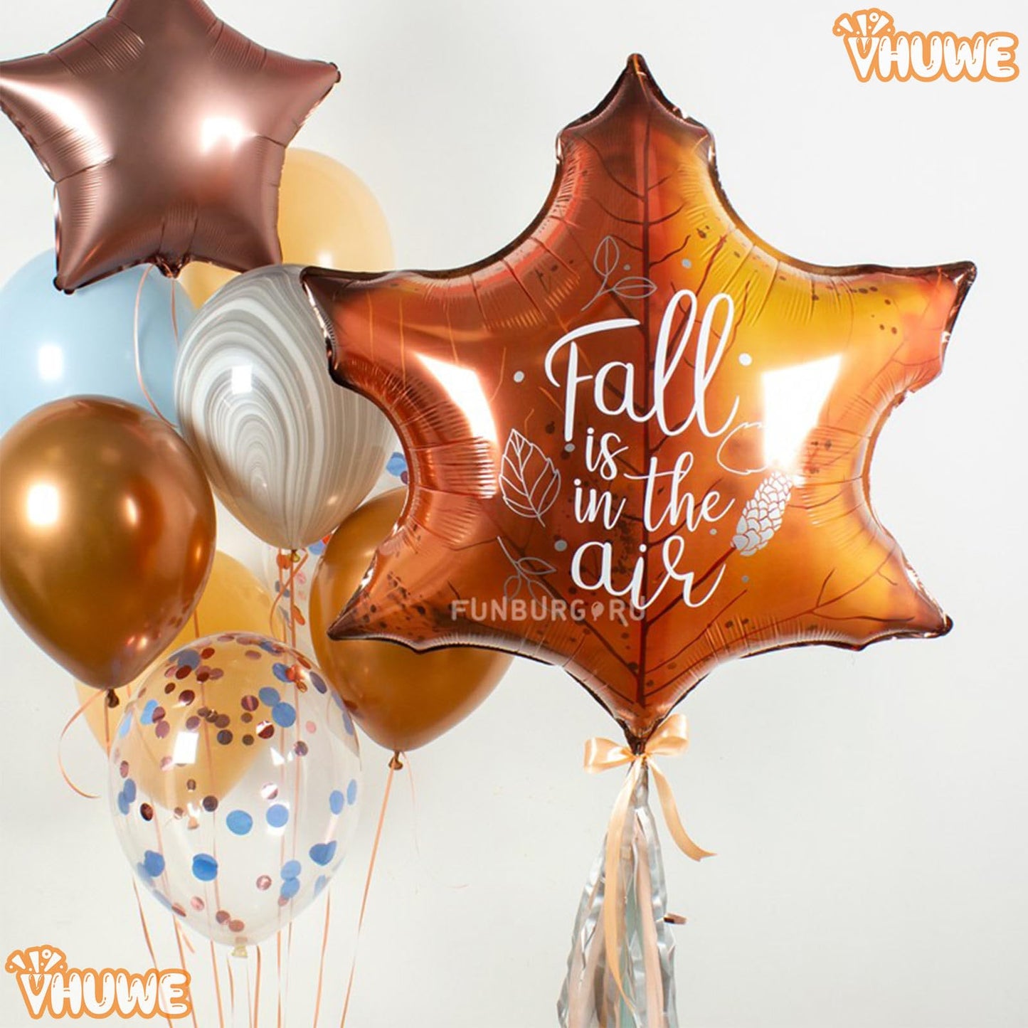 Chocolate Brown Star Balloons 18 Inch, 10 Pcs Chocolate Star Shaped Mylar Helium Foil Metallic Balloon For Birthday Party Decora