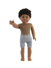 American Fashion World 18-Inch 'Isaac' African American Vinyl Posable Boy Doll with Dark Brown Hair | Undressed Doll | enhanced Quality & Design
