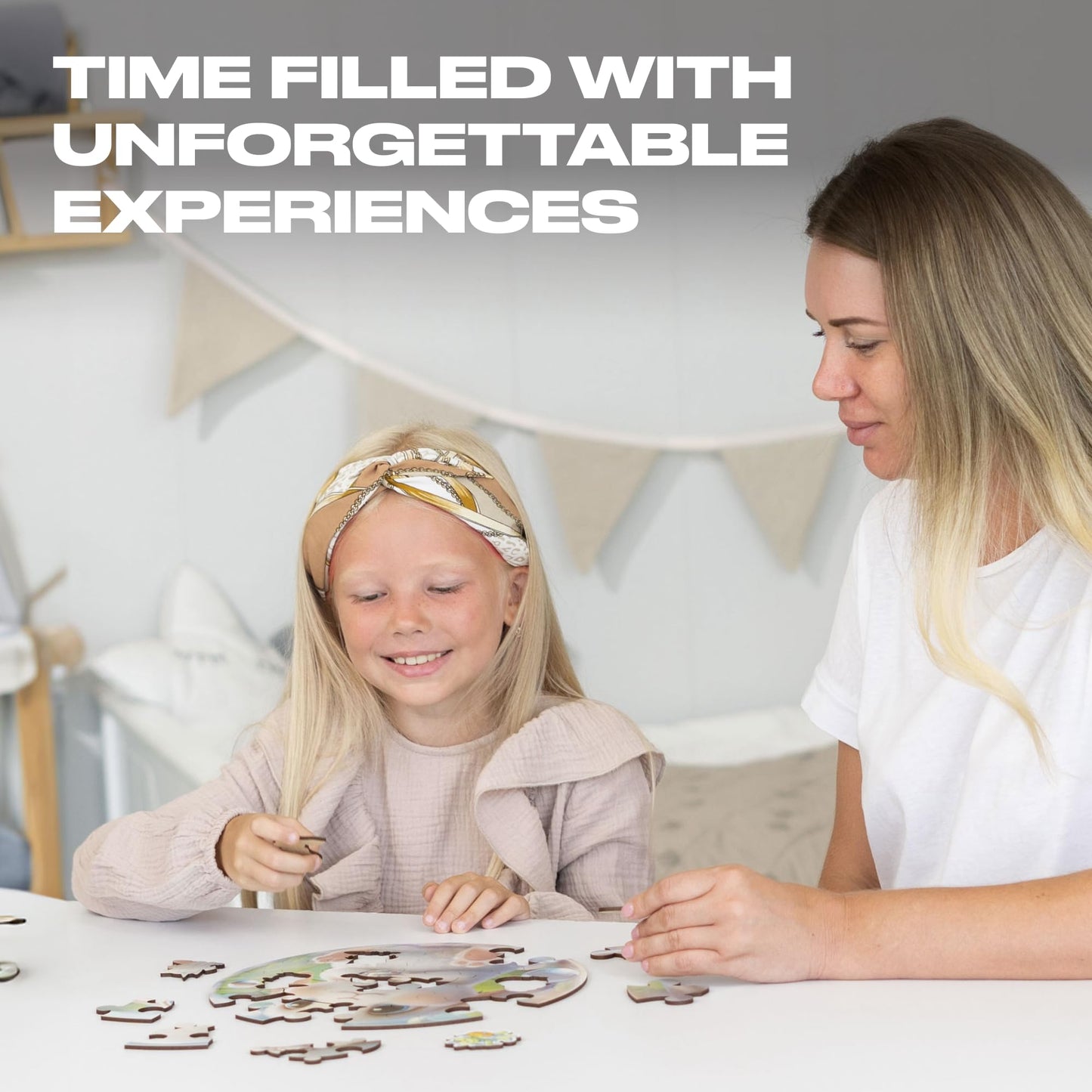 Unidragon Original Wooden Jigsaw Puzzles For Kids Ages 3-5 — Bubblez Rabbit — 30 Pieces Puzzle Round Shape 9.8×9.8 Inches Toddler Kids Activities Tiny Animals Preschool Toys Brain Teasers