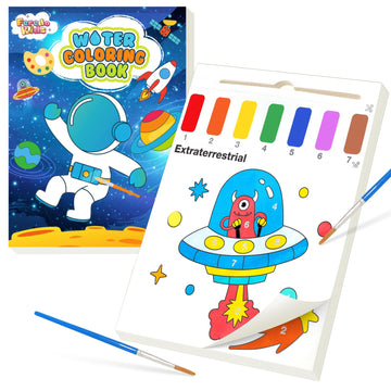 Paint With Water Books For Toddlers - Watercolor Painting Book And Drawing Art Paper For Kids Mess Free Craft Supplies Toy For K