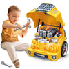 MUGEYMYD Large Truck Engine Toy - Take Apart Motor Vehicle with Light & Sound, ABS, Yellow, Model D001-1 for Kids 3-5