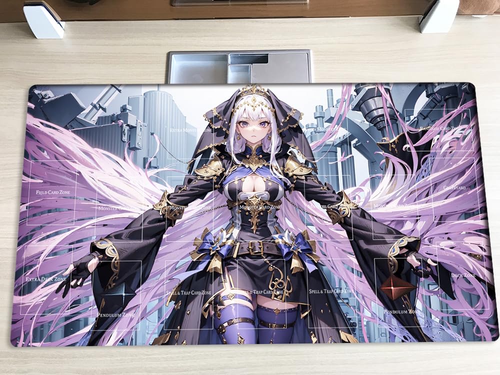 New Mlikemat Playmat El Shaddoll Construct Tcg Ccg Ocg Trading Card Game Mat With Zones + Free Bag (Zd014-824-A)