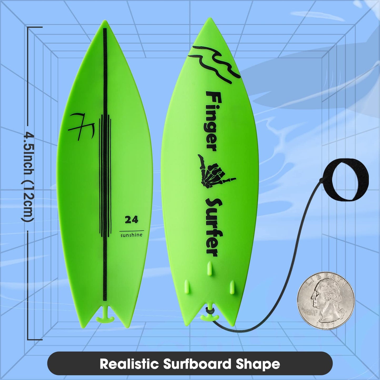 Dizywiee 2Pack Finger Surfboard, Kids Toy Finger Surf Boards, Fingertip Surfboard For Adults Teens Boys And Girls