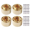 AMOGOT 4Pcs Brass Weights RC 12mm Hex Wheel Hub Adapters for 1.9/2.2inch Beadlock Wheel Rim Widen Adapter Axial Scx10 90046 Trx4