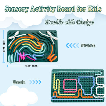 Sensory Activity Board, Silicone Sensory Fidget Toy For Kids, Adhd & Autism, Calming For Anxiety, Silent, No Mess, Sensory Toys