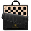A&A 17.25'' Professional Wooden Chess Board With Storage Bag/Ebony Wood & Maple Inlay / 1.75'' Squares W/Notation