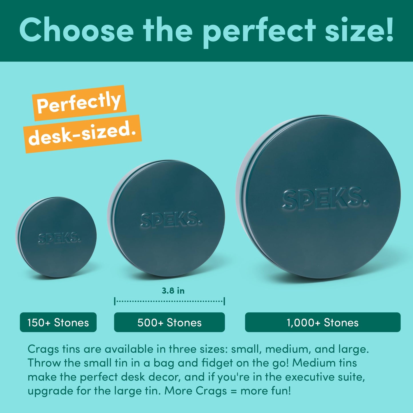 Speks Crags Ferrite Putty, Over 500 Ferrite Stones In A Metal Tin, Seriously Satisfying Fidget Toys For Adults And Desk Toys For