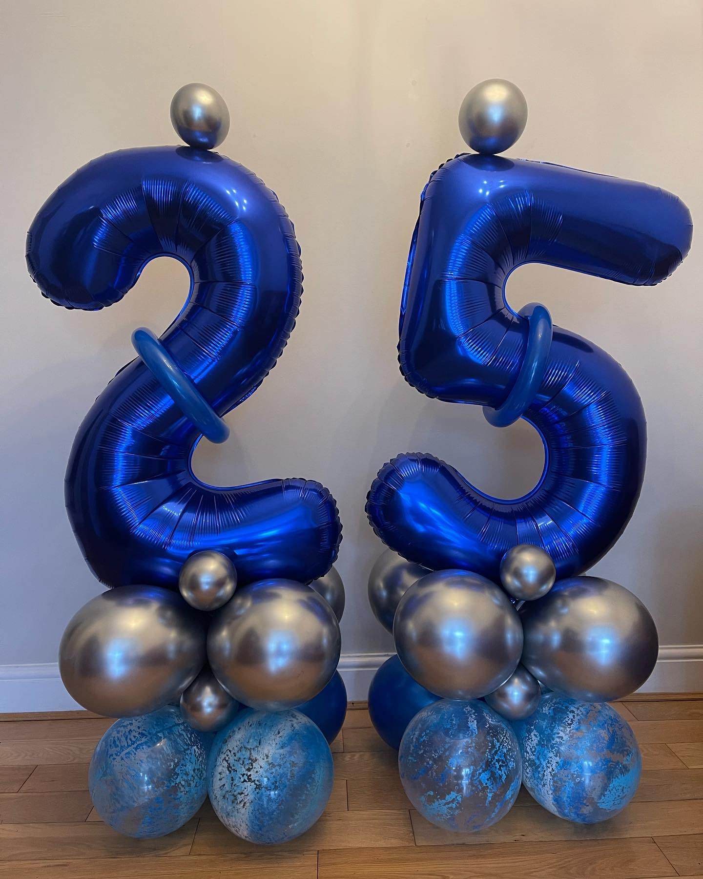 40 Inch Navy Blue 25 Number Balloons Giant Jumbo Huge 25 Or 52 Foil Mylar Helium Number Digital Balloons Dark Blue Birthday Myla