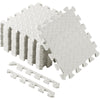 Shihanee Foam Floor Mats - 16 Pcs Interlocking Baby Tiles 11.81 x 11.81 - White Playroom Nursery Gym Flooring