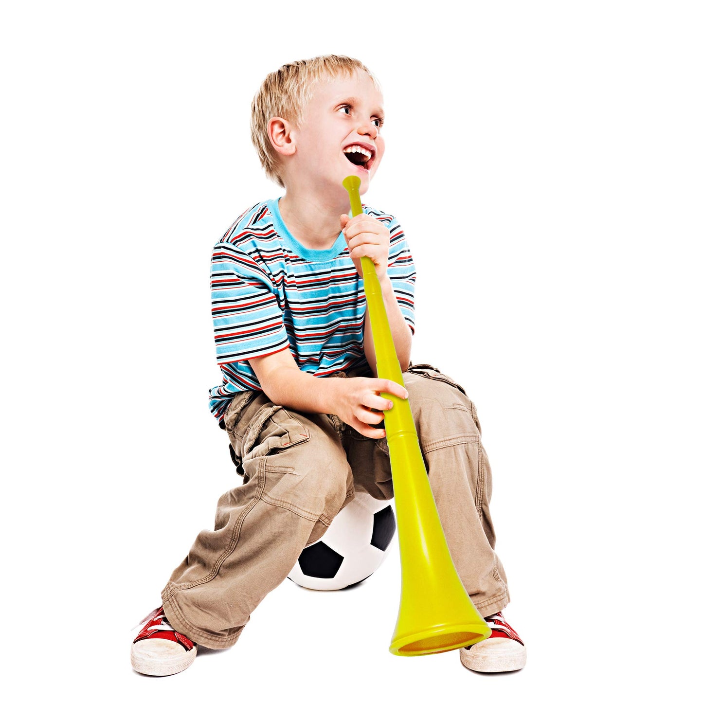 Windy City Novelties Collapsible Stadium Horn - 28" Yellow - Durable Plastic Fan Accessory