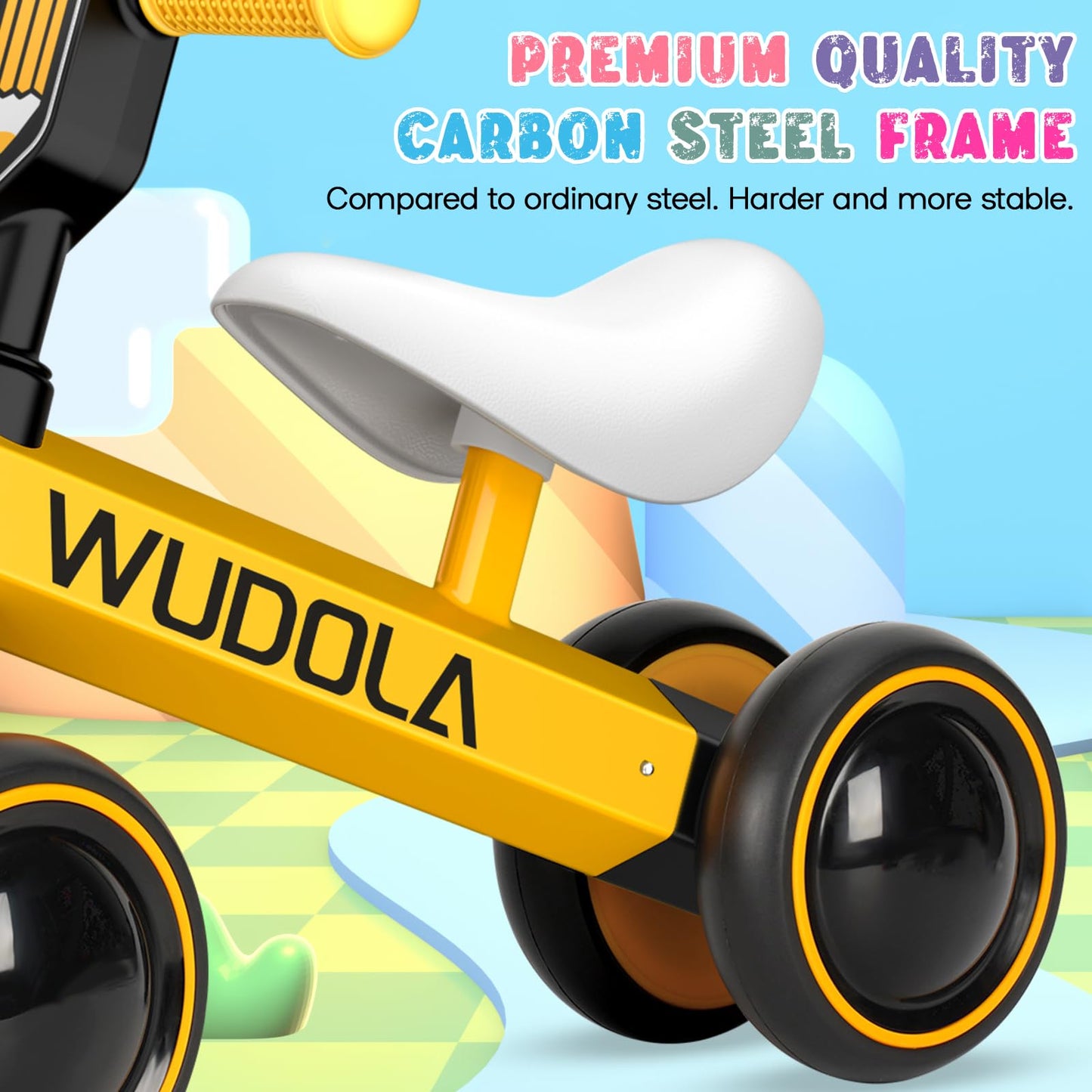 Wudola Baby Balance Bike for Ages 10-36 Months, Toddler Balance Bike with No Pedal, Silence Wheels Ride-on Toy Infant Bike for 1