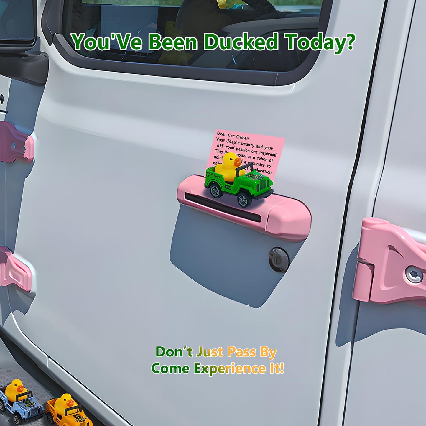Yatics 24 Pack Movable Rubber Ducks For Jeep Ducking, Pull Back Duck For Jeep Ducking, 2.9 Inch Suitable Size, Unique Rubber Duc