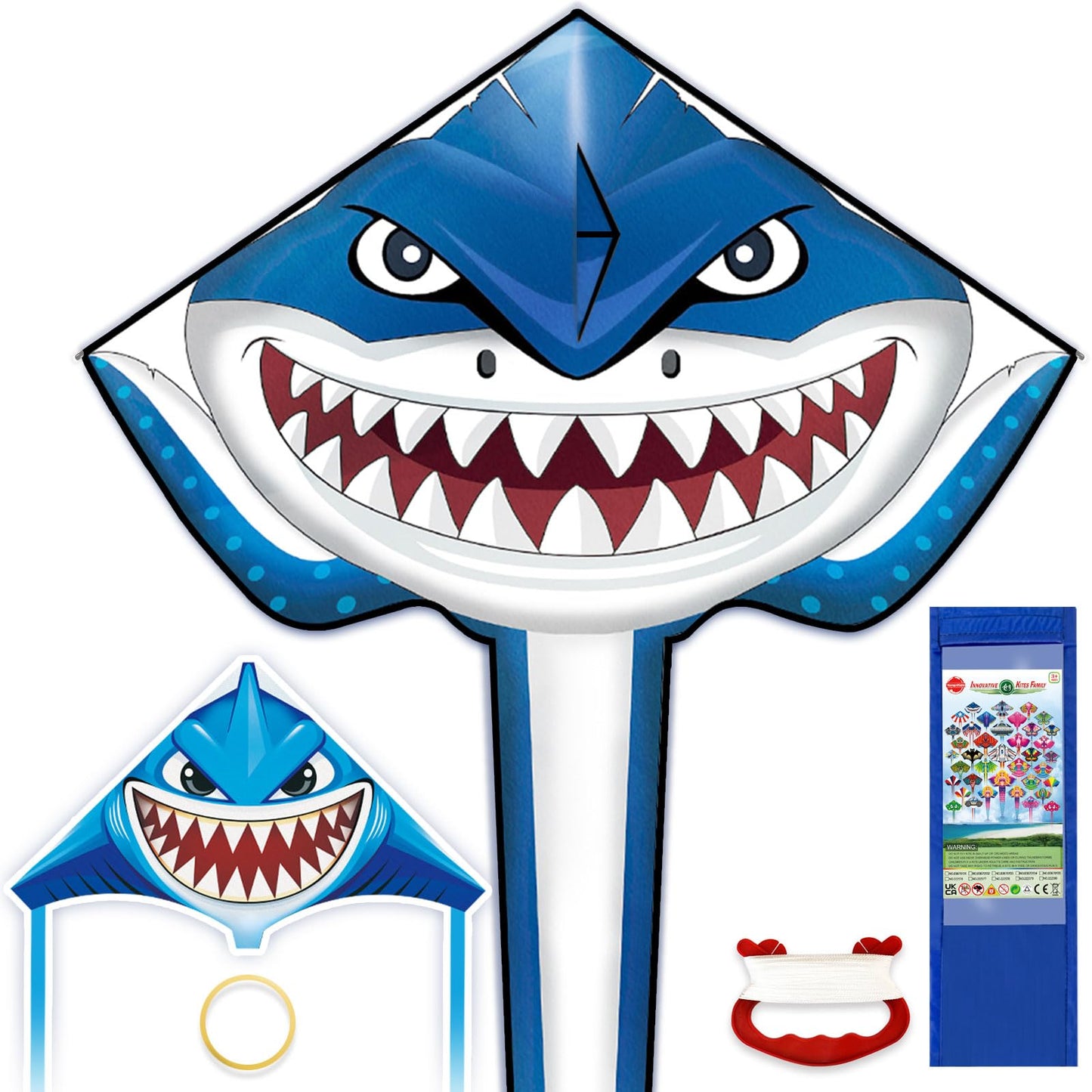 Yongnkids 2 Pack Kite For Kids Adults Easy To Fly, Fish Kites Gift Idea For Beach Large Kites For Kids Ages 4-8, Perfect For Eas