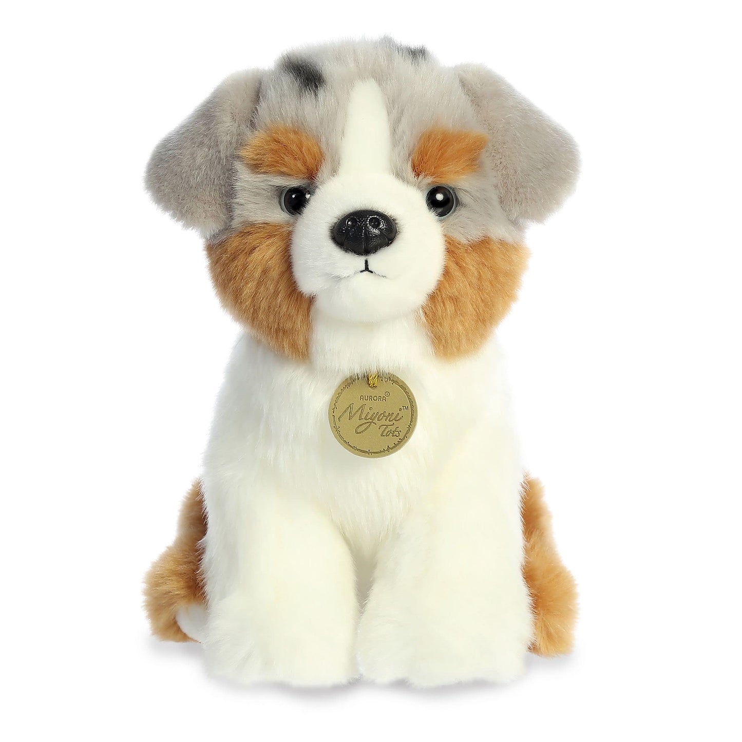 Aurora® Adorable Miyoni® Tots Aussie Pup Stuffed Animal - Lifelike Detail - Cherished Companionship - Multicolor 9 Inches