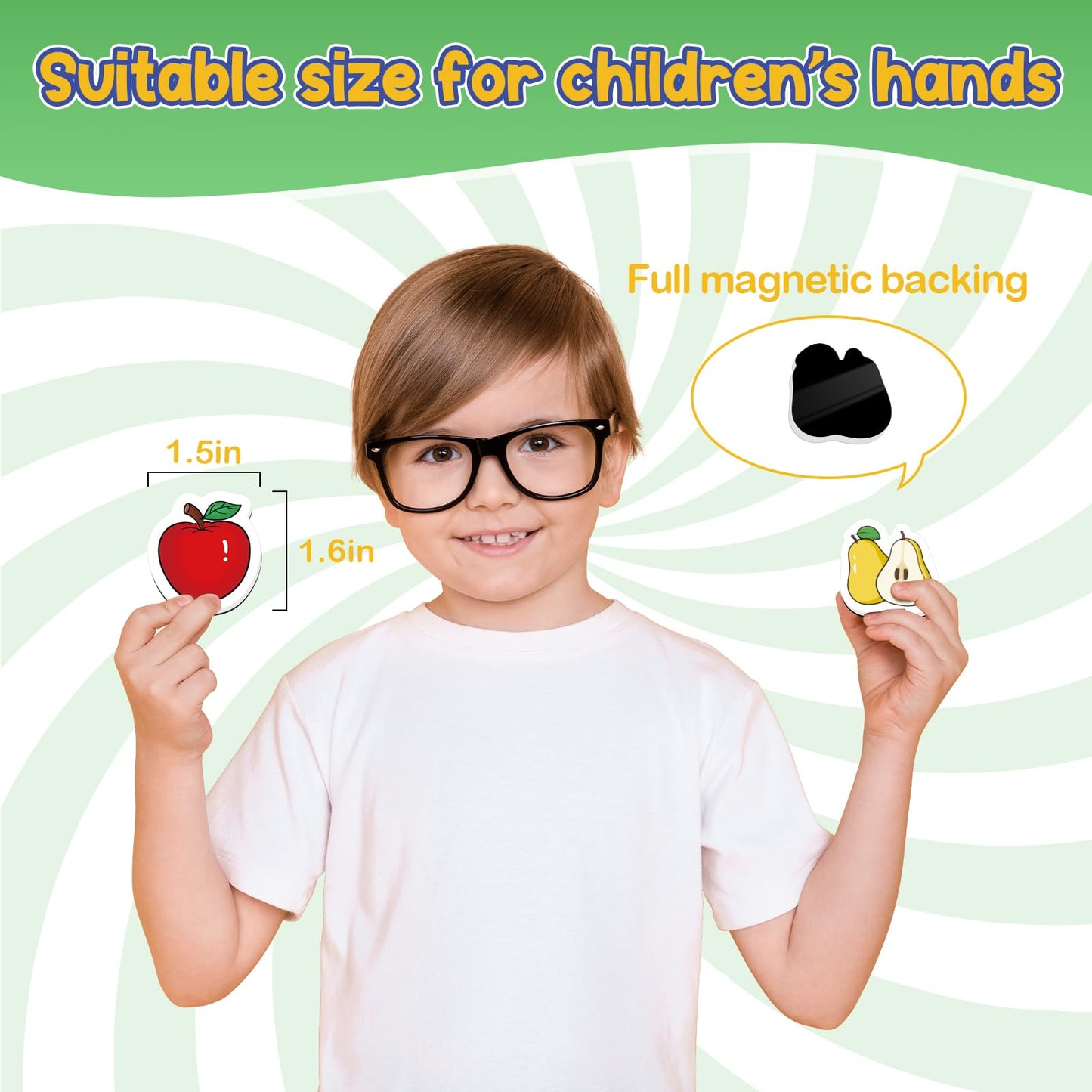 Kasfalci Magnetic Letters And Foods,52 Foam Objects,Refrigerator Fridge Magnets For Kids,Abc Magnets For Toddlers,Alphabet Learn
