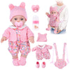 Dotvosy 12'' Baby Doll Set With Clothes And Baby Carrier For Dolls Reborn Baby Doll Accessories Include Feeding Bottles Nipple T
