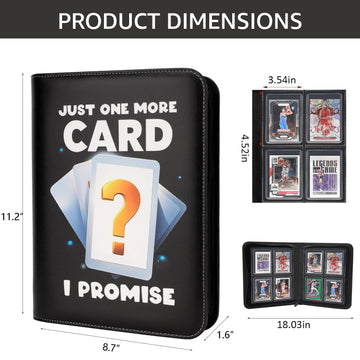 Toploader Binder 4 Pocket Holds 128 Toploaders | enhanced Side-Loading Album for Maximum Protection | Displays 3x4 Rigid Cards for Pokmon Sports MTG YuGiOh TCG Collection (Black)