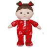 Baby Starters Large 13" Soft Baby Doll - Brunette Ruby with Heart Print, Polyester Material