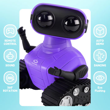 Playsheek Robot Toys Remote Control Robot Toy Rechargeable Emo Robot with Auto-Demonstration Kids Robot RC Robot for Kids Smart
