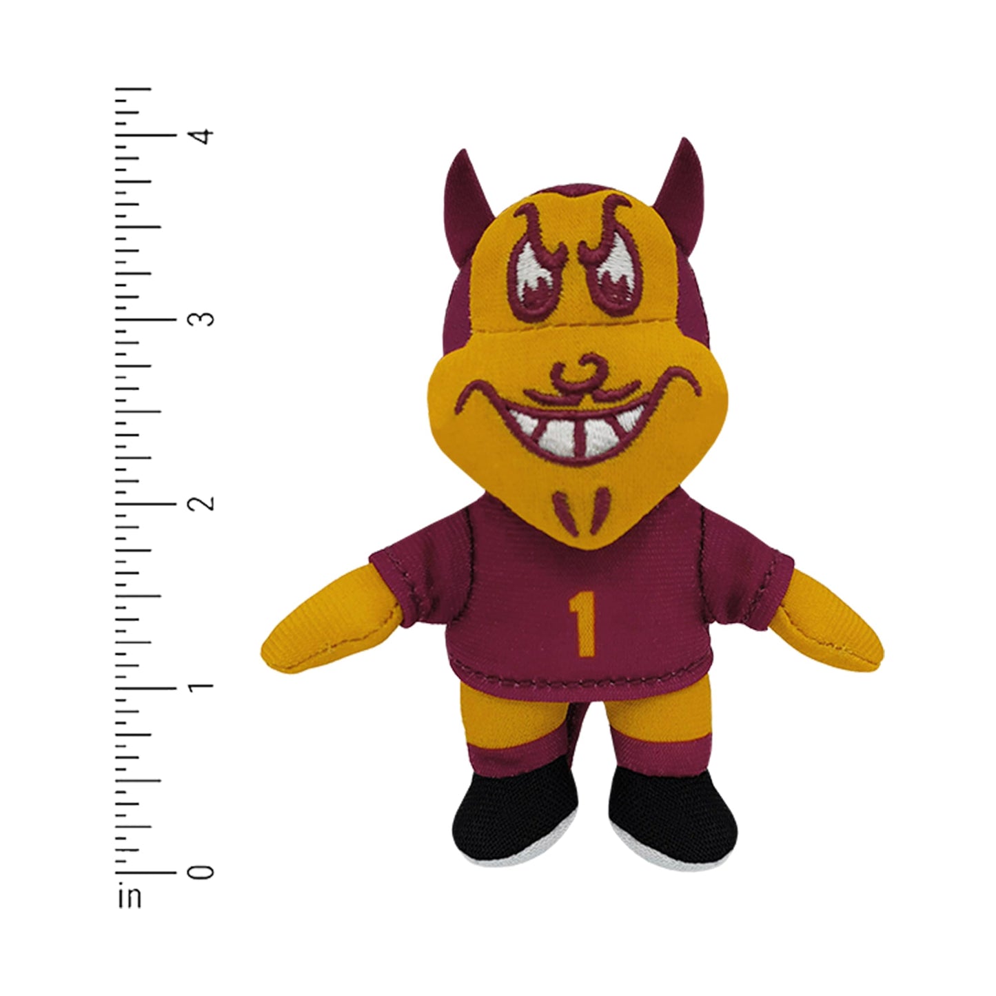 Bobbi-Toads Attachable Plushie Arizona State University Sparky Mascot - Fabric, Black/Yellow/Brown