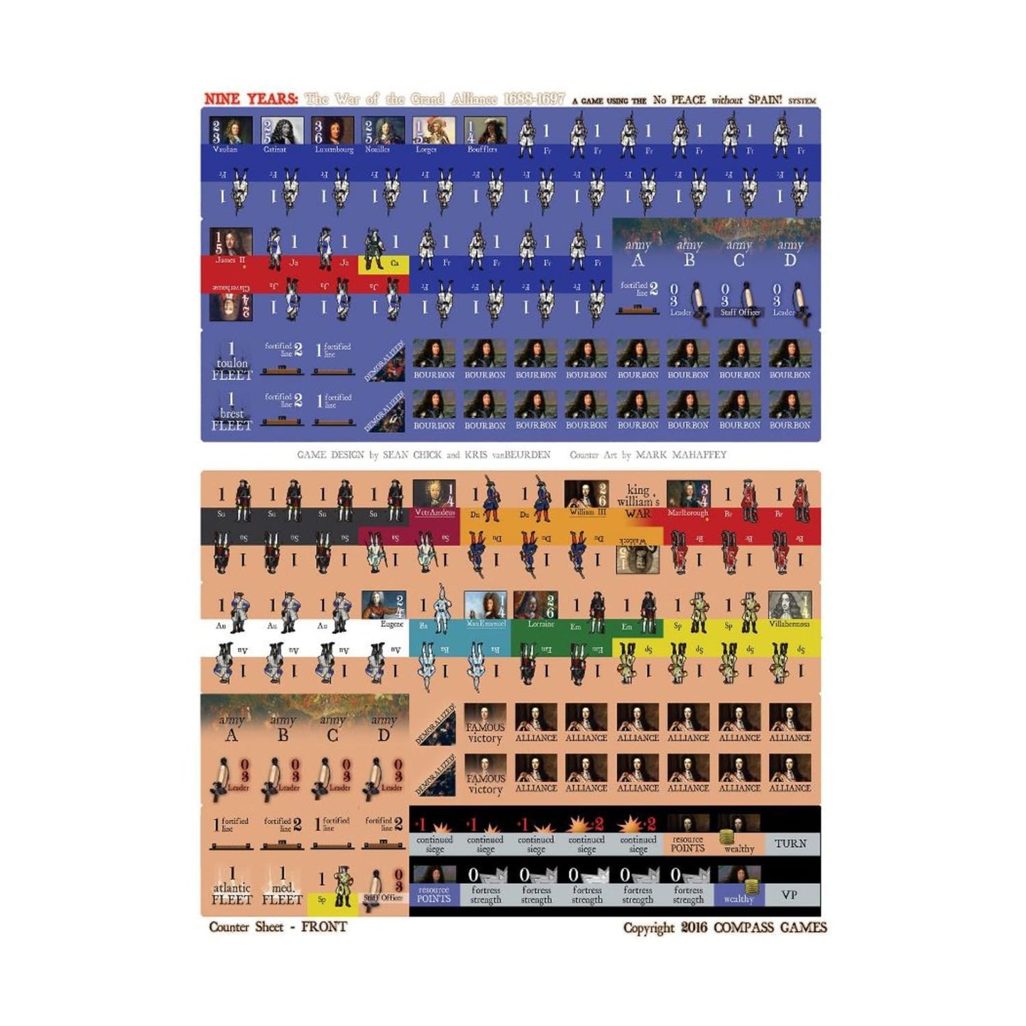 Cps: Nine Years, War Of The Grand Alliance, Boardgame