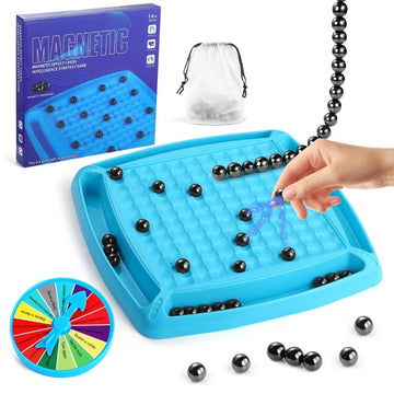 Beentiber Magnetic Chess Game Set with Punishment Wheel, Strategy Game for Kids and Adults, Model 10189, Board Color