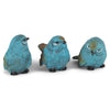 Raz Seaside Cottage Textured Blue Chickadee Birds 2.5 X 2.5 Resin Stone Tabletop Figurines Set Of 3