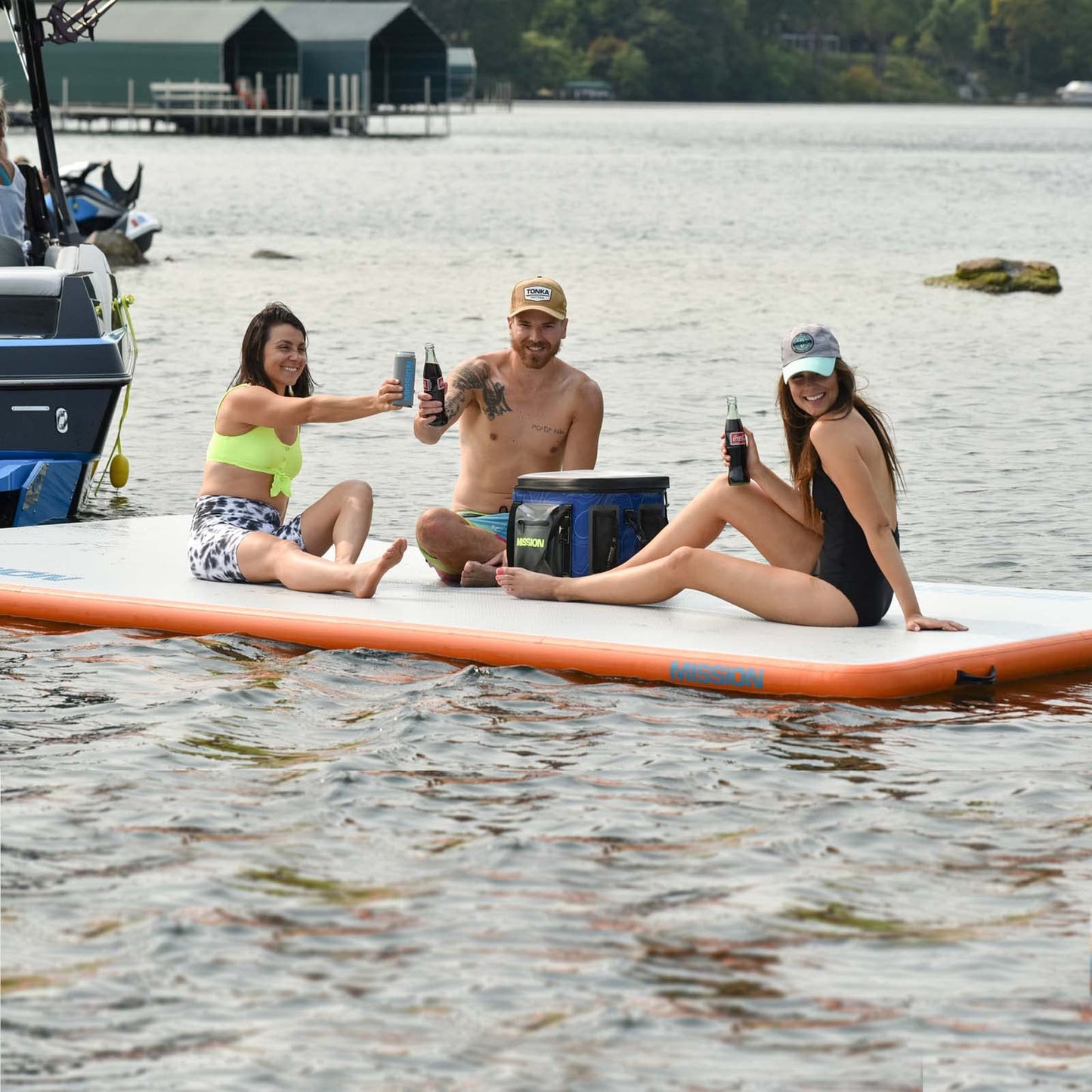 MISSION Boat Gear Reef Mat: Inflatable Floating Water Lounge for Lake Relaxation & Comfort