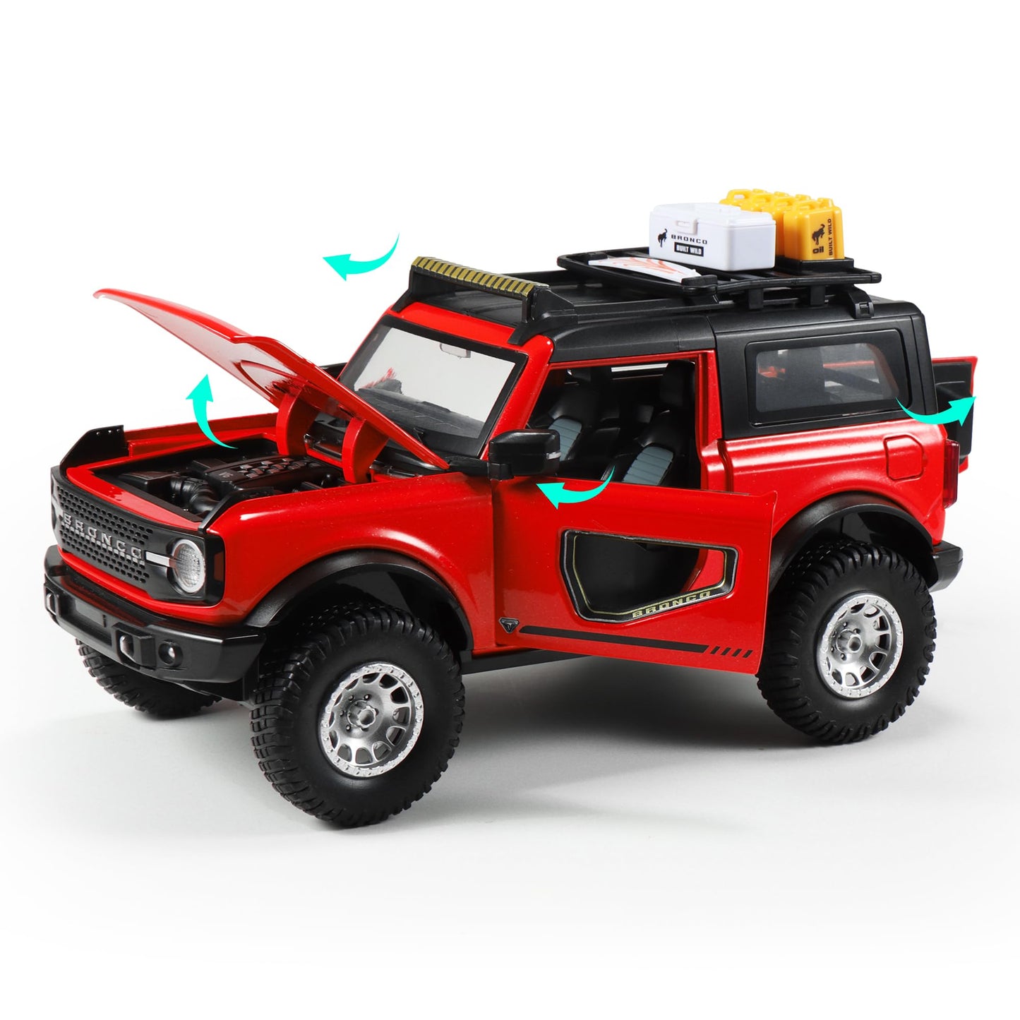 Toy Cars 1:24 Diecast, Trucks Pull Back Truck Toy, Gifts For Kids Boys Car Lovers Collection, Red