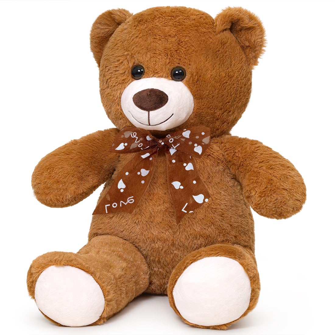 Sausudols Teddy Bear Stuffed Animal 16'' Small Teddy Bear Gift For Valentine'S Day Christmas Birthday Dark Brown